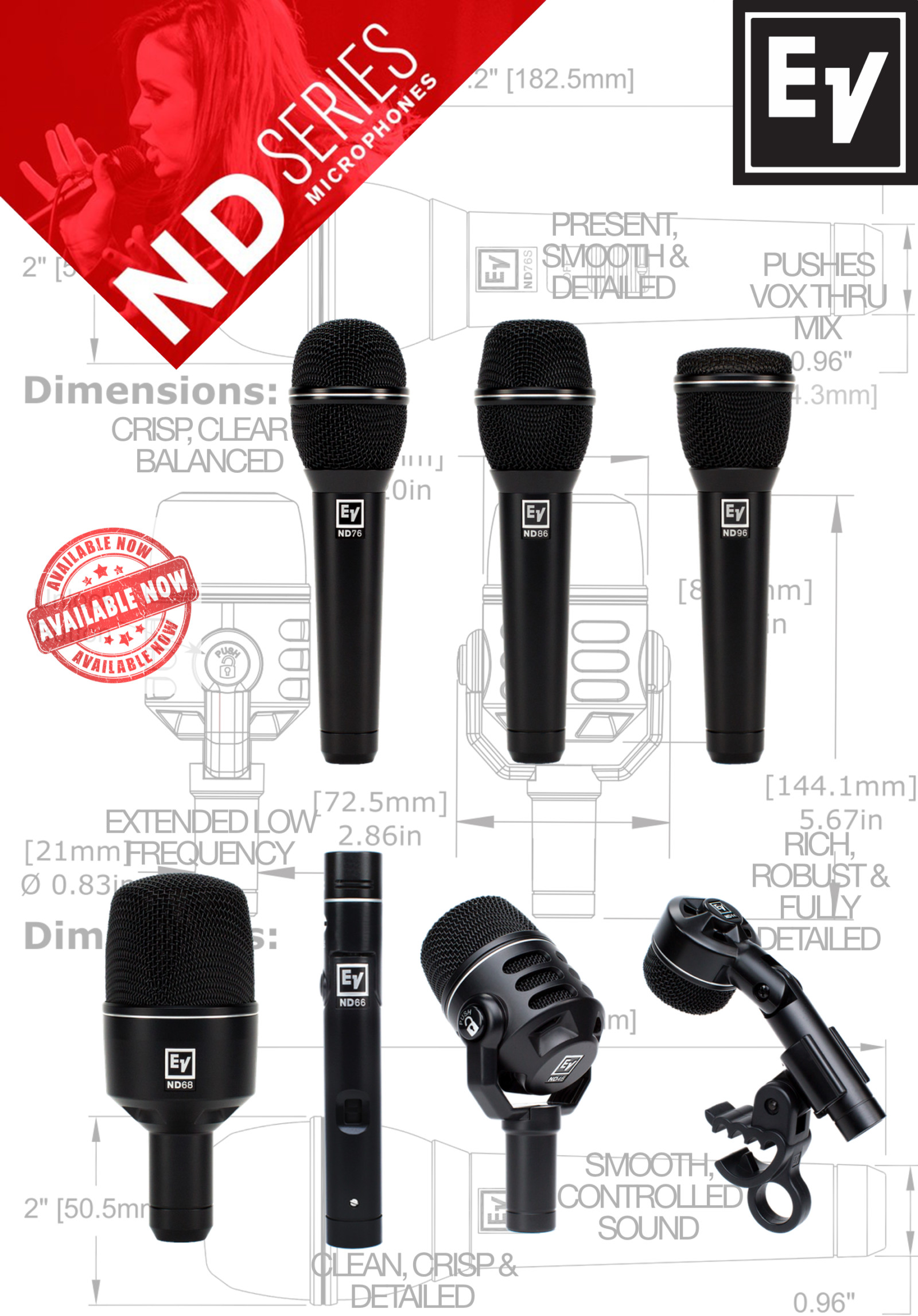 Electro-Voice ND Series Microphones